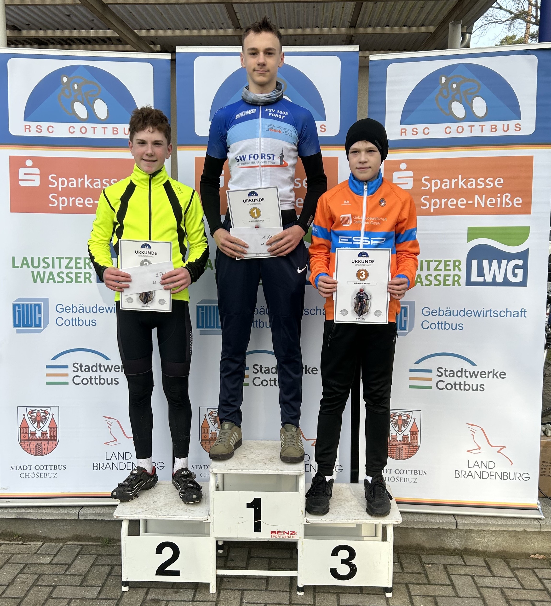 Sieger U 15 m
