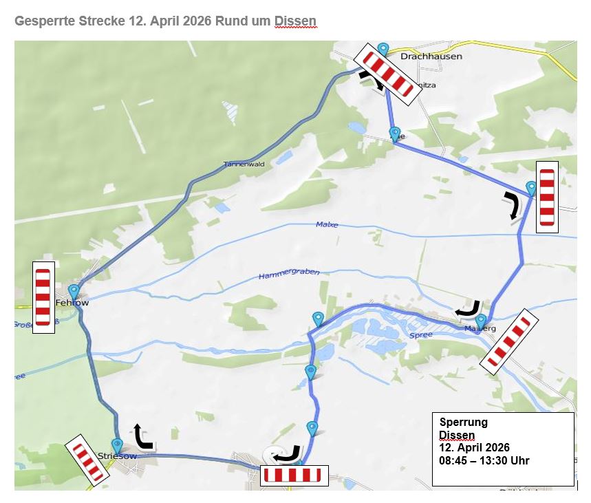 Sperrung Rund um Dissen